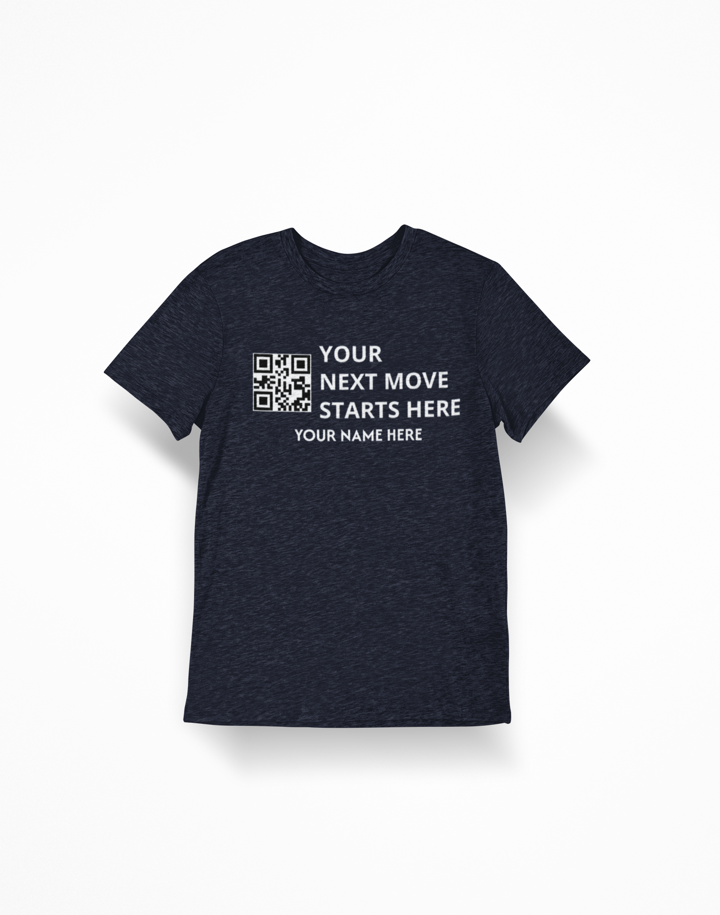 Your Next Move Starts here QR code Customized Real Estate T-shirt