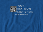 Your Next Move Starts here QR code Customized Real Estate T-shirt
