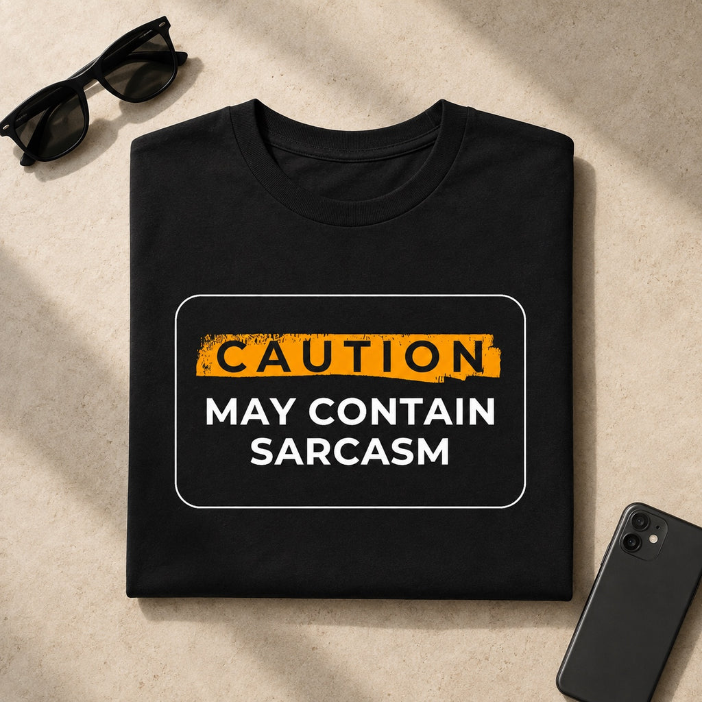 Caution May Contain Sarcasm Unisex Tshirt