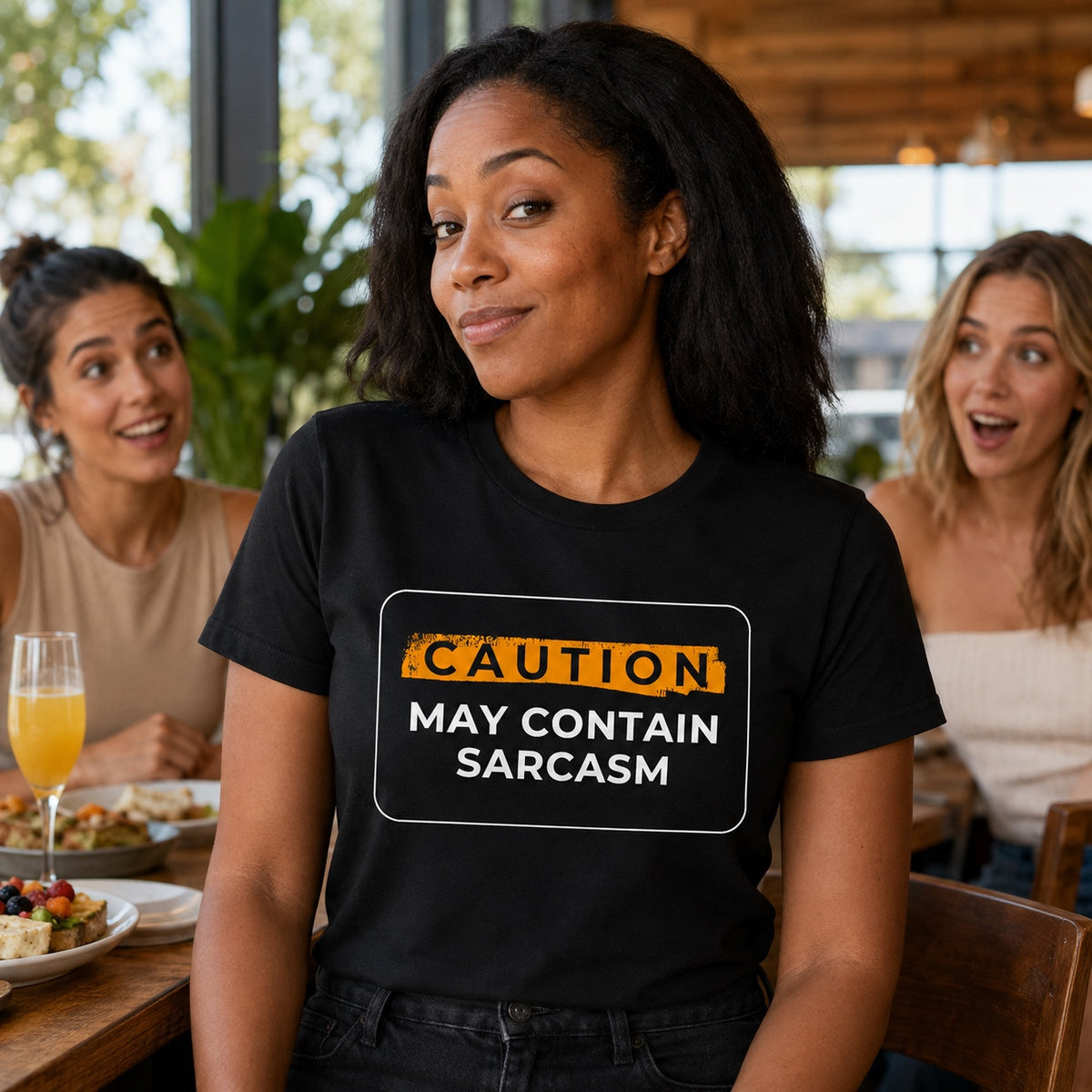 Caution May Contain Sarcasm Unisex Tshirt