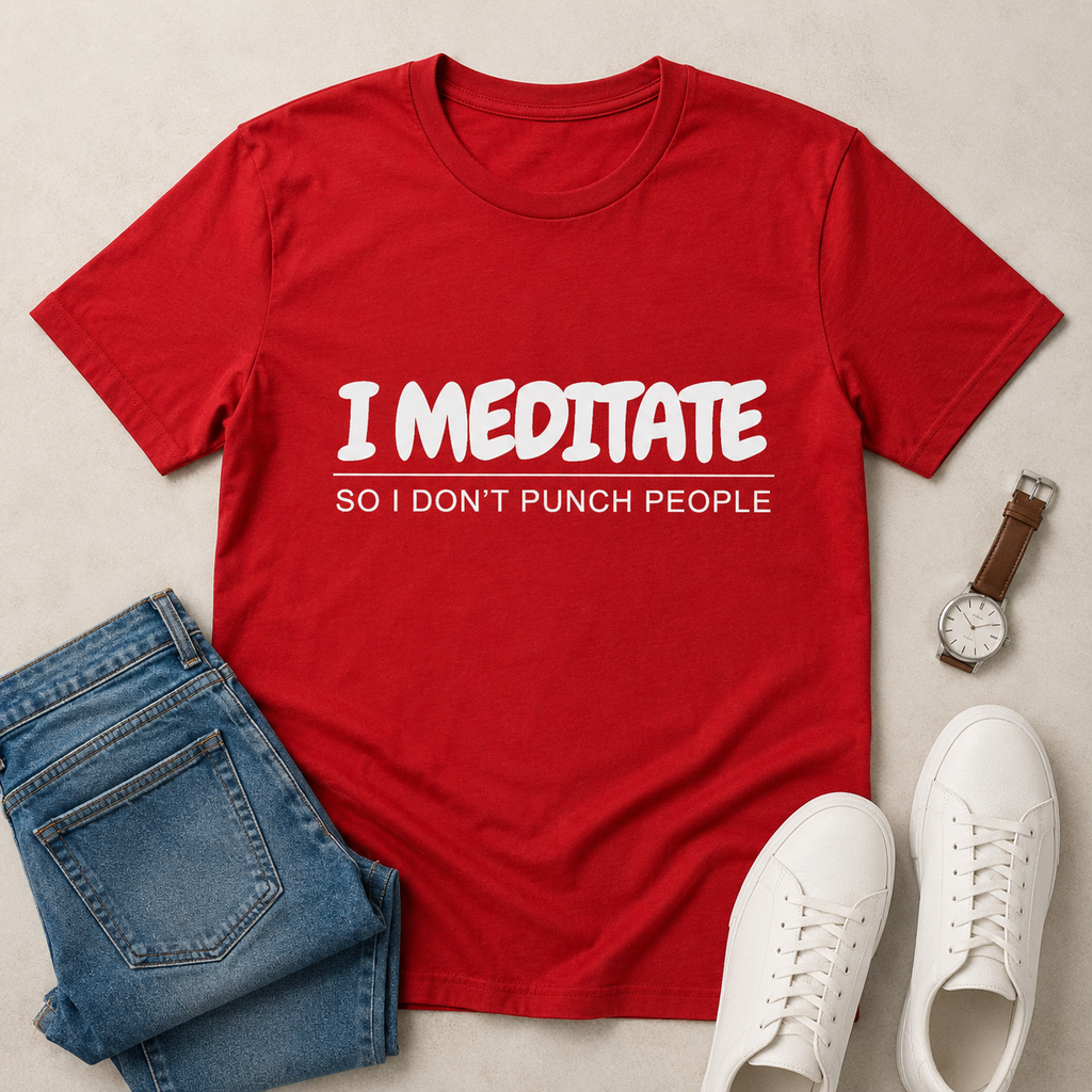 I Meditate So I Don't Punch People Unisex T-Shirt