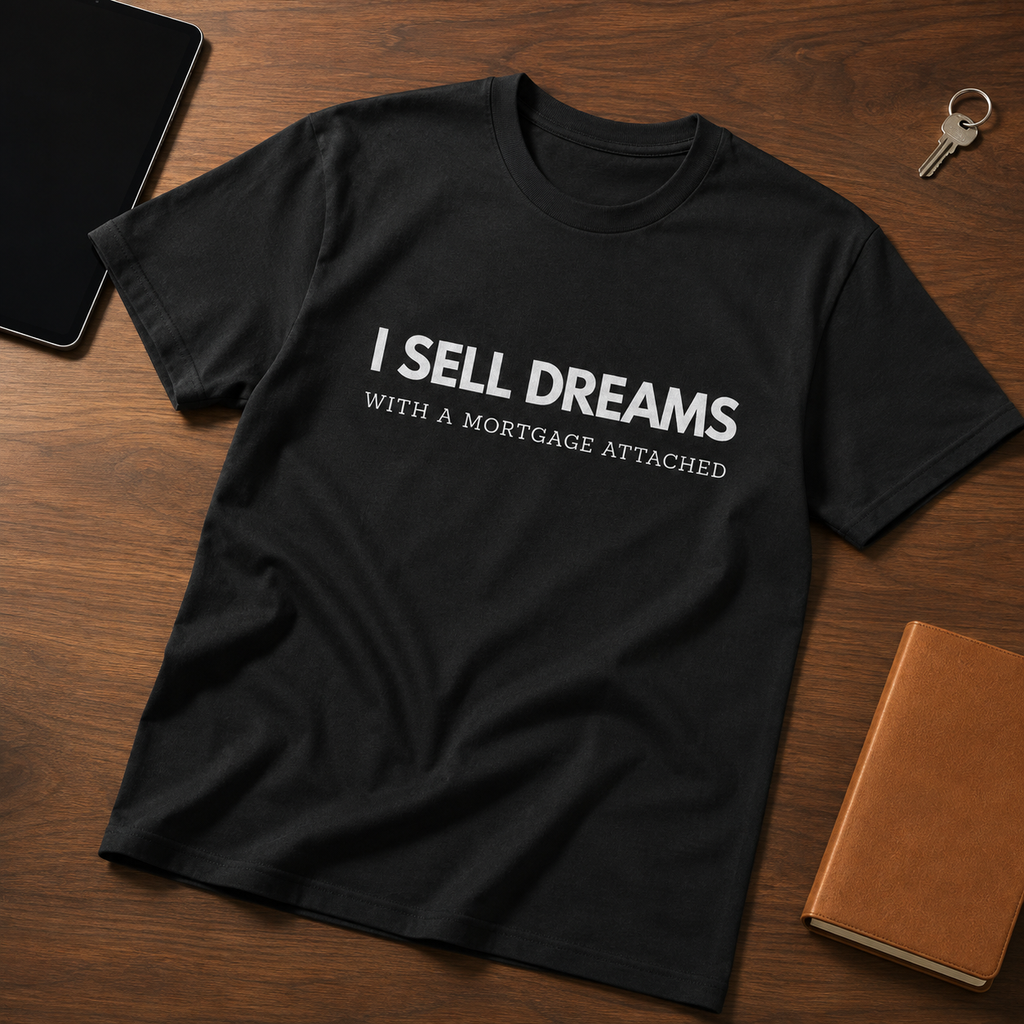 “I Sell Dreams with a Mortgage" Unisex T-Shirt