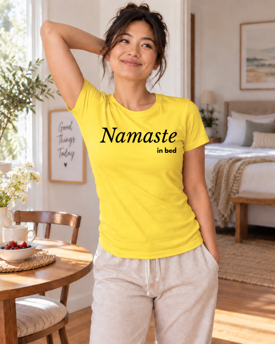Namaste in Bed Women's Tshirt
